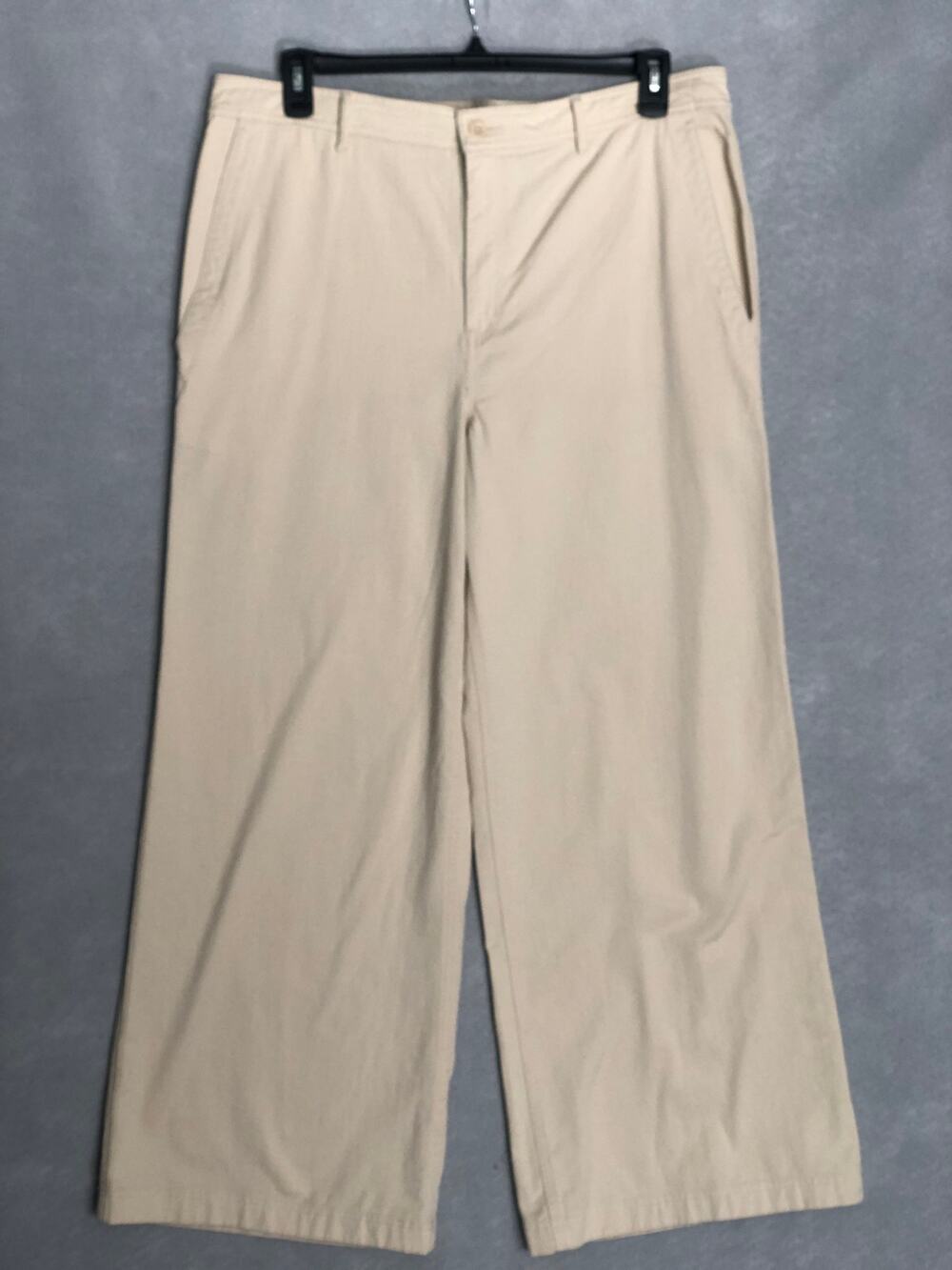 Lauren Ralph Lauren Cotton Twill Pants Ivory Beige Women's Size 16 NEW